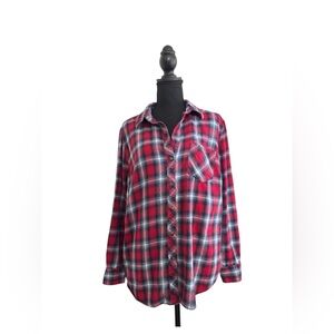 Blue Mountain Women's Red/Blue Plaid Button